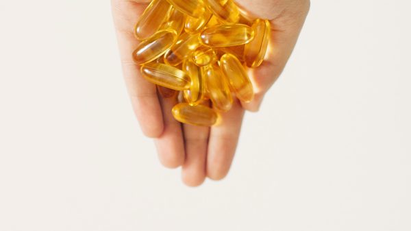 A handful of gel capsules